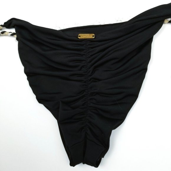 BEACH BUNNY | Black Lace Scrunch Butt Bikini Small - Picture 11 of 13